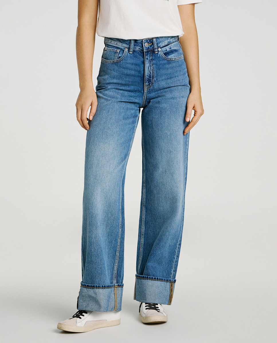 Jeans Wide Leg Azul-2