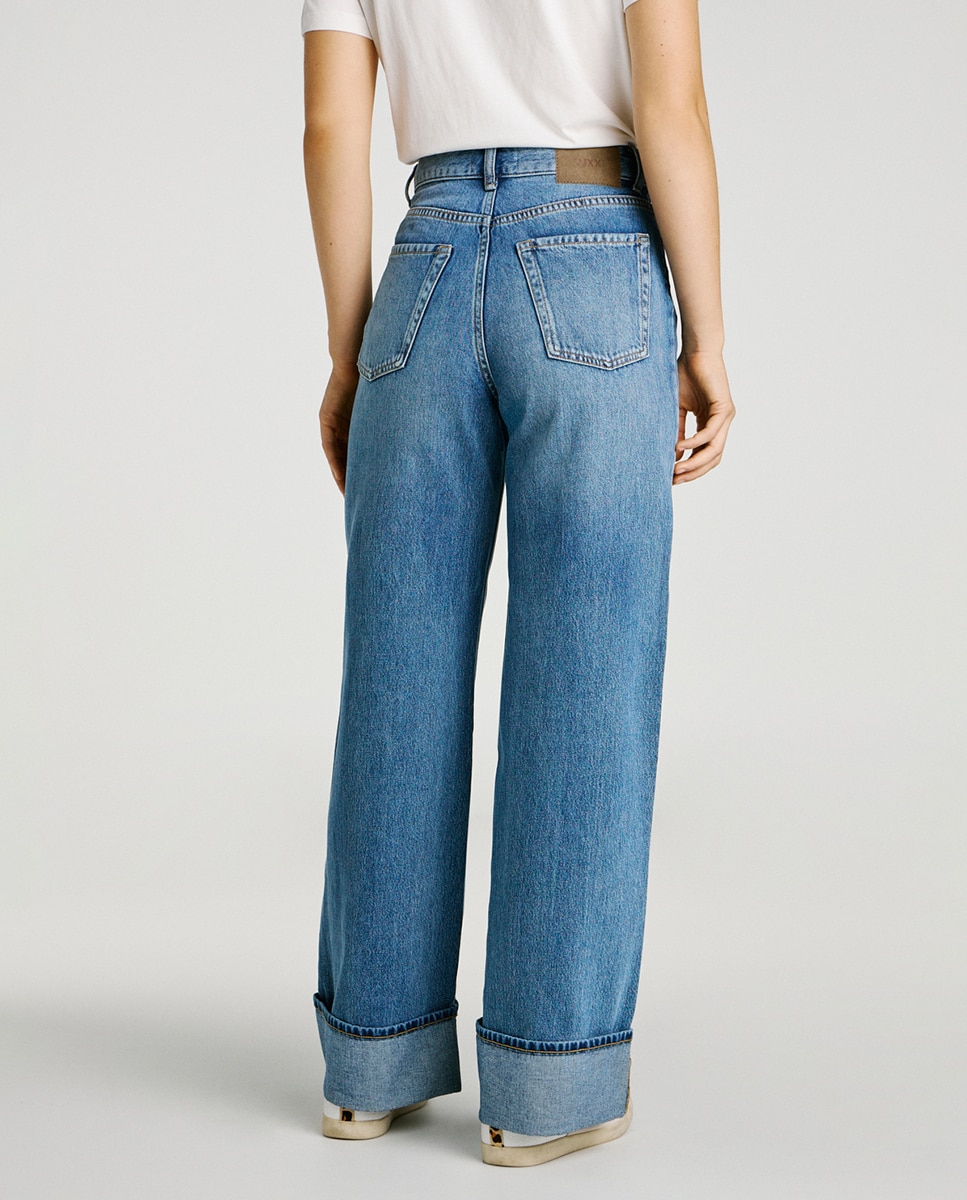 Jeans Wide Leg Azul-3