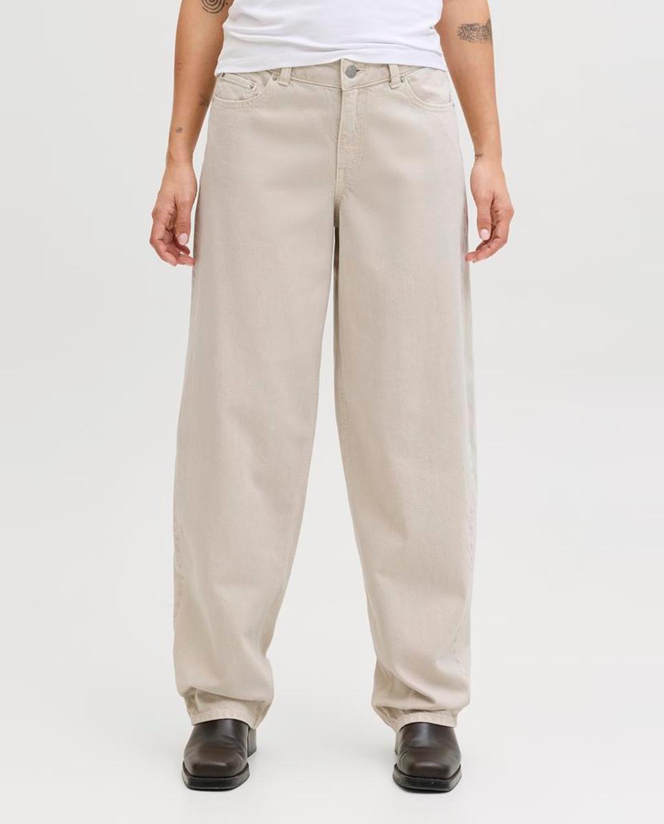 Jeans Barrel Fit Branco-2
