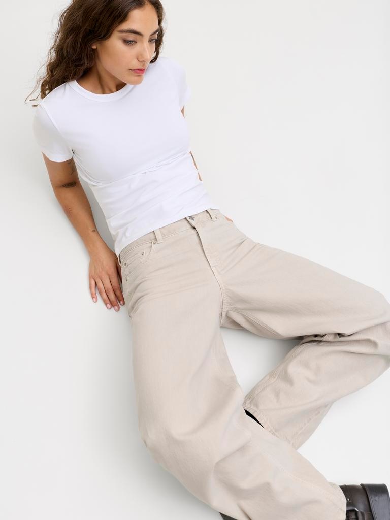 Jeans Barrel Fit Branco-7