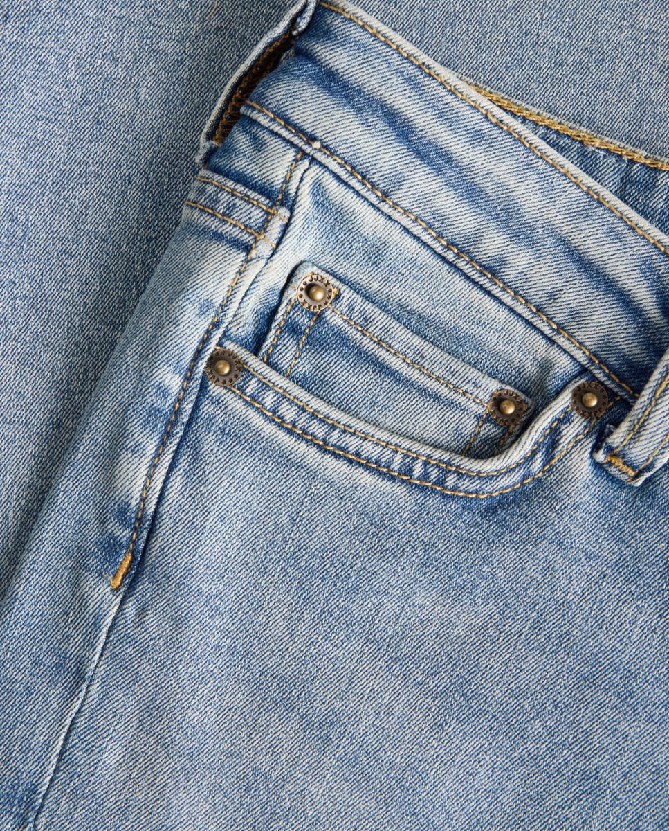 Jeans Bootcut de Cintura Baixa Azul-claro-9