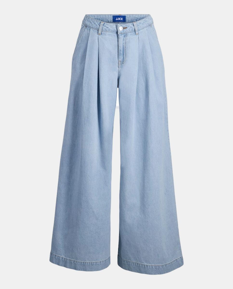 Jeans Extra Largas com Cintura Média Azul-claro-6