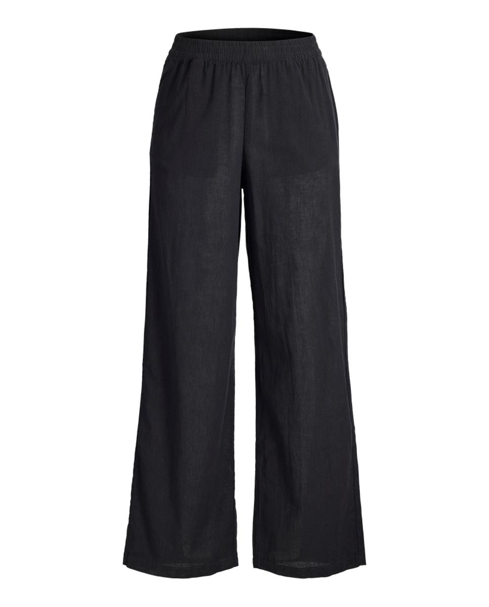 Pantalón de mujer de lino tiro alto - Jack & Jones - Negro Negro-5