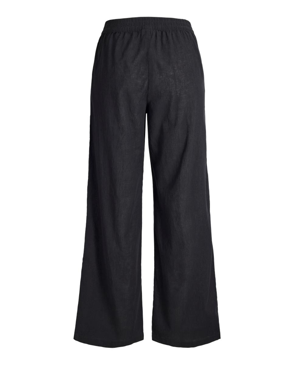 Pantalón de mujer de lino tiro alto - Jack & Jones - Negro Negro-6