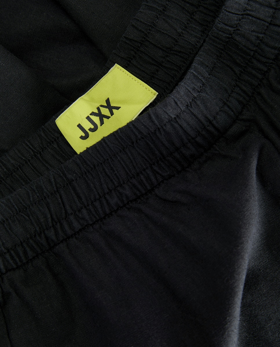 Pantalón de mujer de lino tiro alto - Jack & Jones - Negro Negro-7