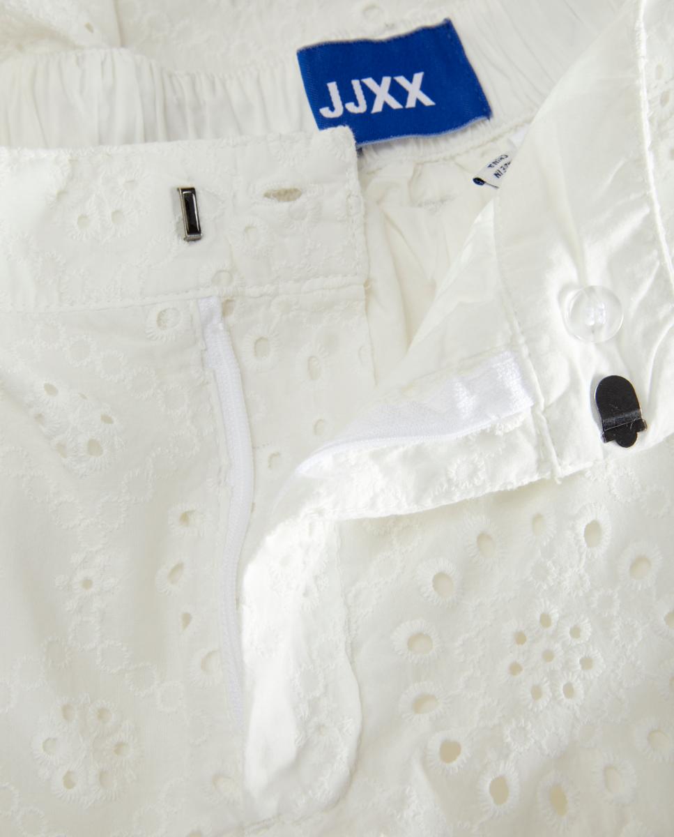 Calças de Cintura Média Wide Leg Fit Branco-7