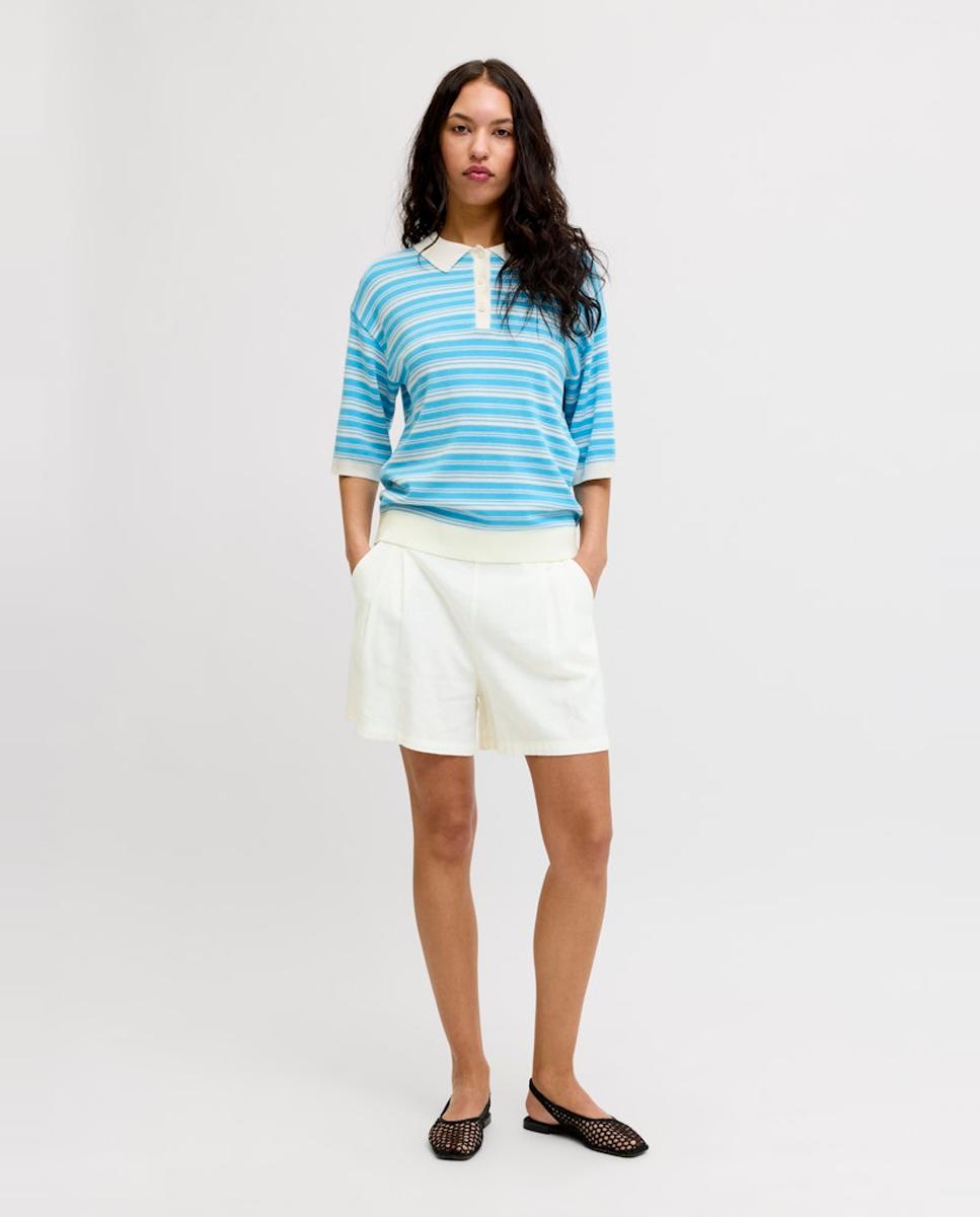 Jack & Jones - Short de mujer de lino con cintura elástica.