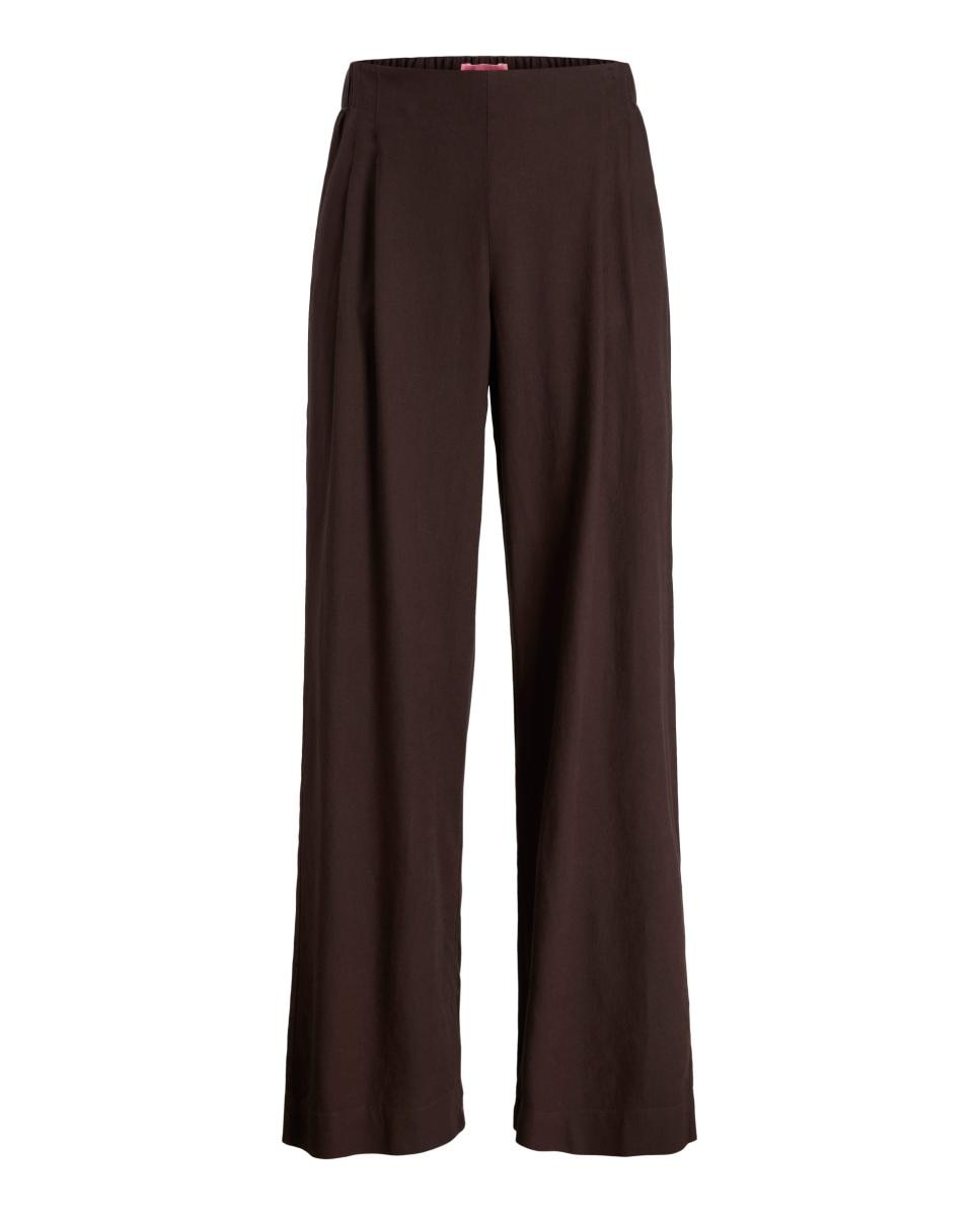 Pantalón de mujer de lino wide leg - Jack & Jones - Marrón oscuro Marrón oscuro-6