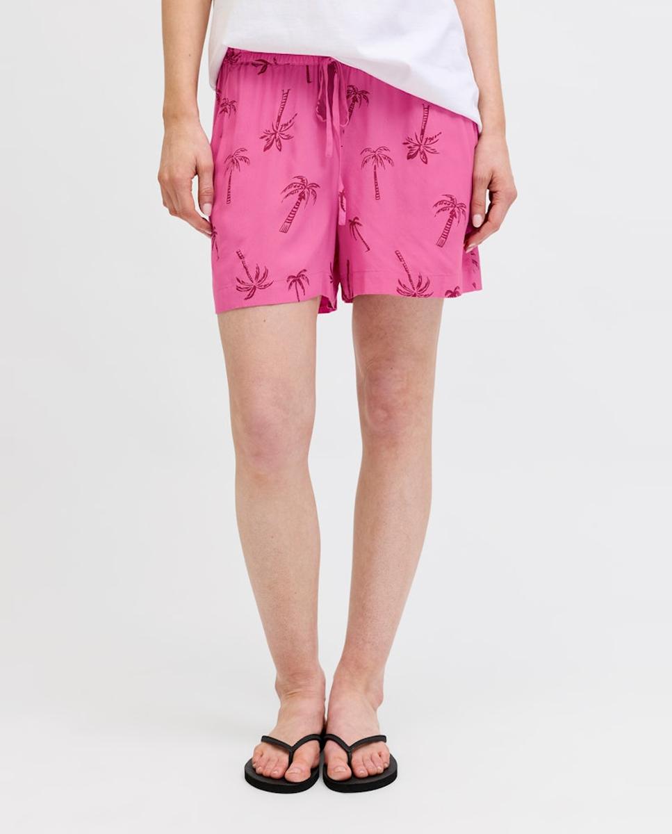 Calções estampados com cintura elástica Rosa-2