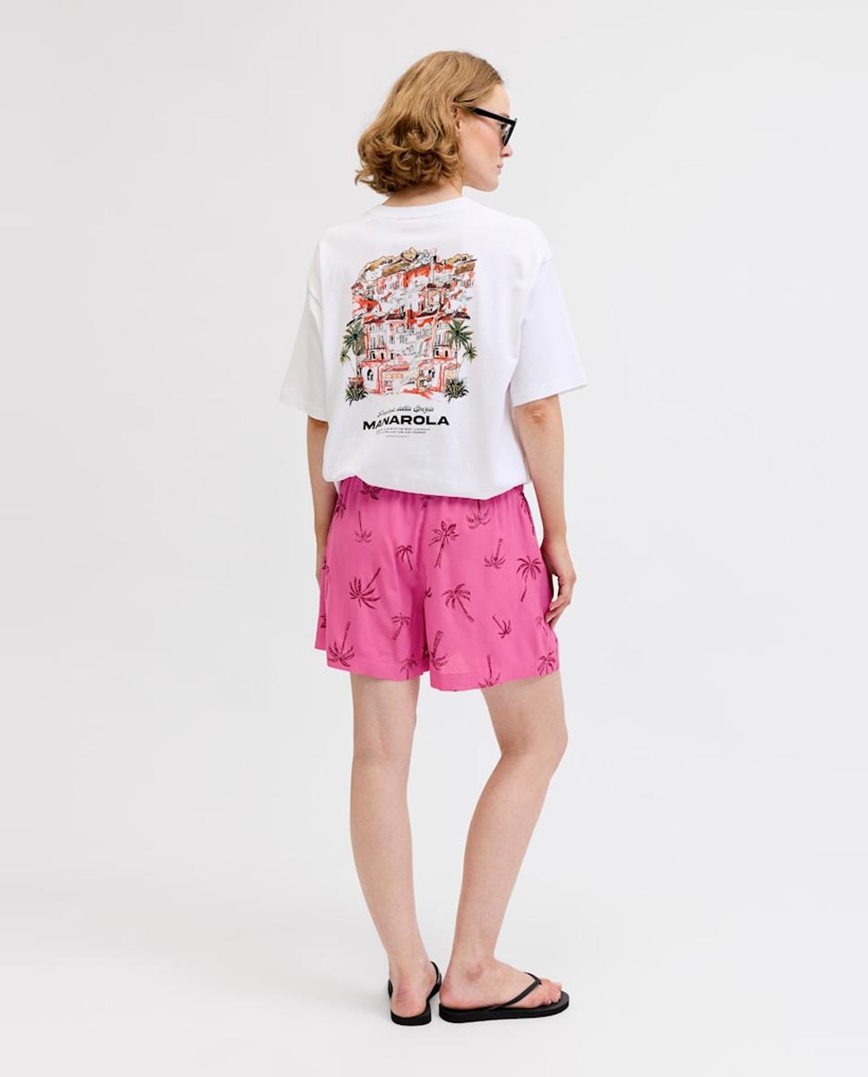 Calções estampados com cintura elástica Rosa-3