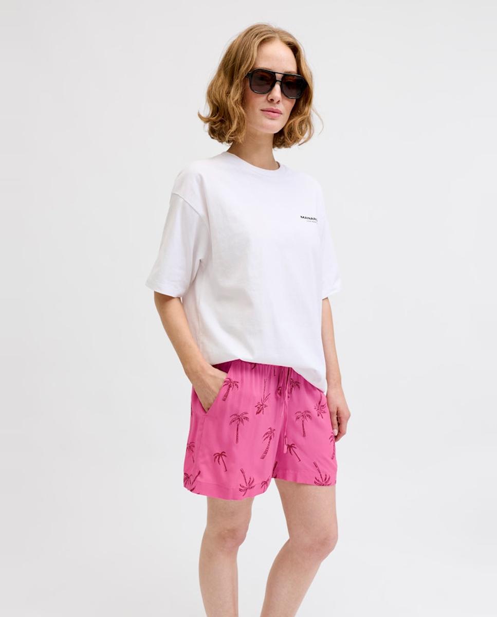 Calções estampados com cintura elástica Rosa-4