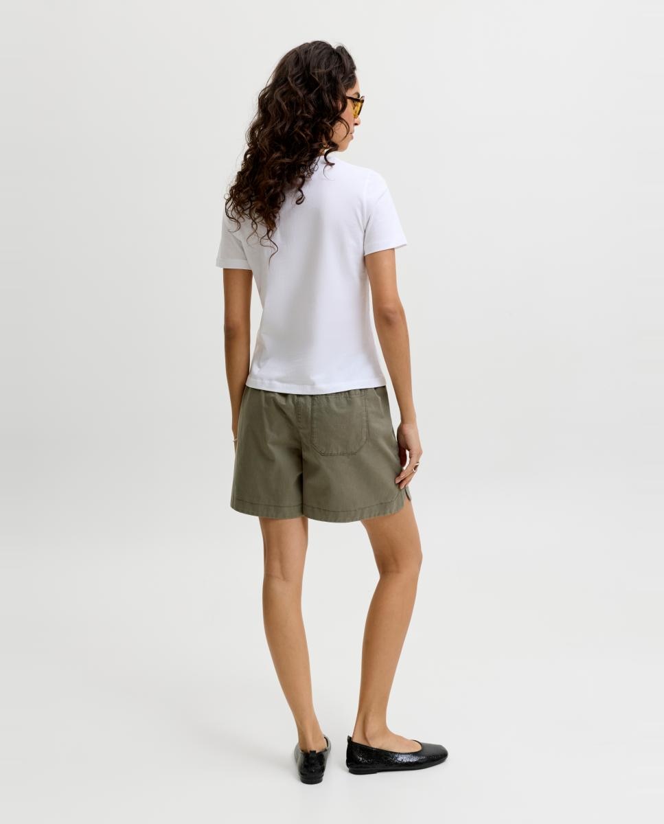Calções Tipo Jogger com Cintura Elástica Verde-2