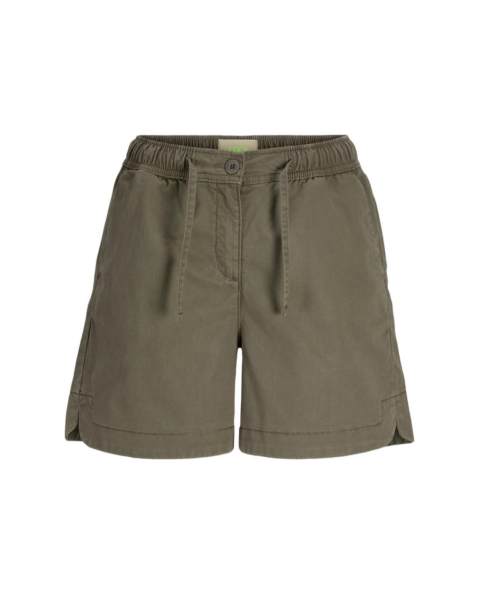 Calções Tipo Jogger com Cintura Elástica Verde-5