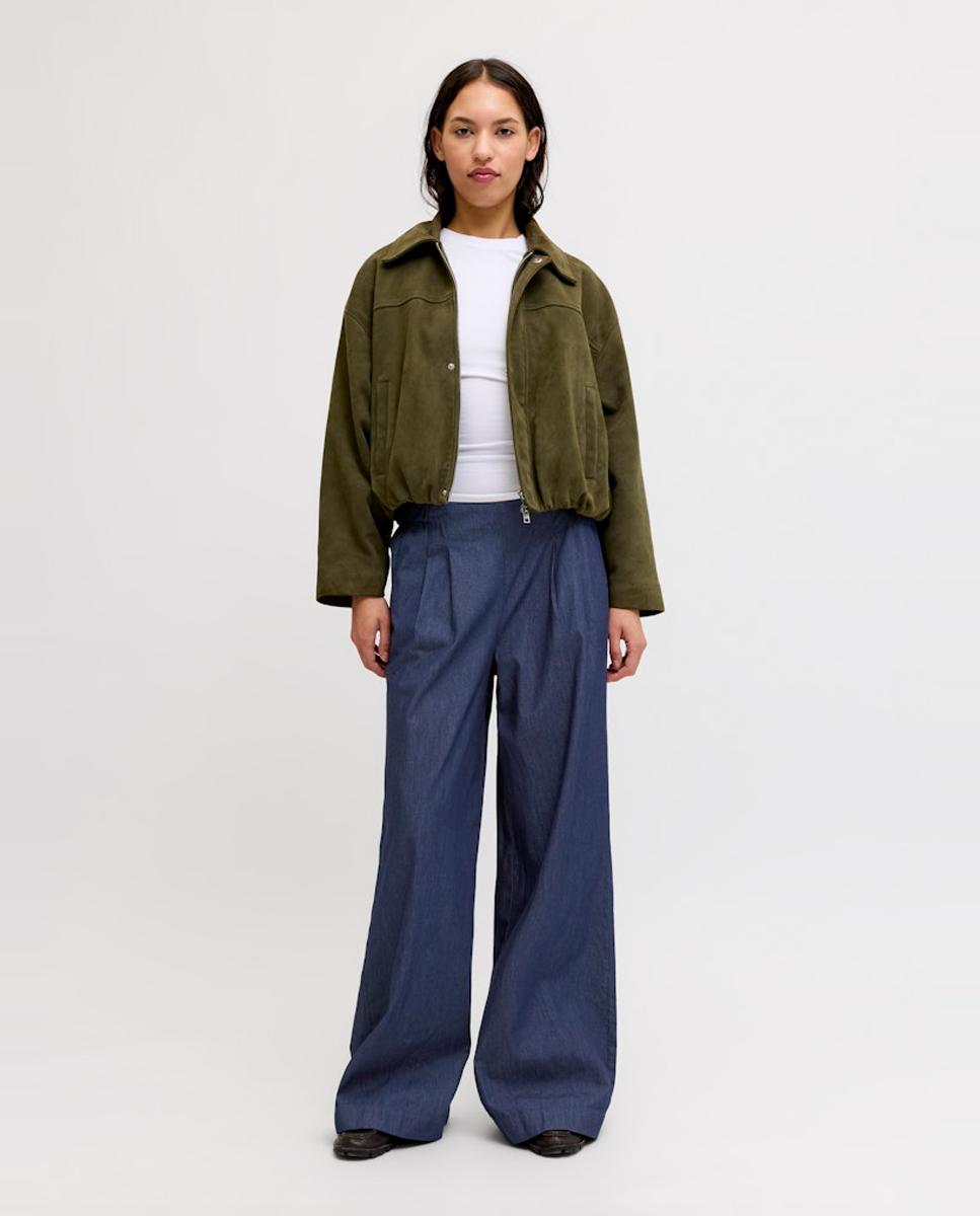 Jack & Jones - Pantalón de mujer denim fluido wide leg.