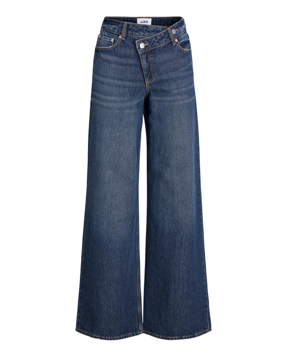 Jeans Tóquio largas com cintura subida Azul-6