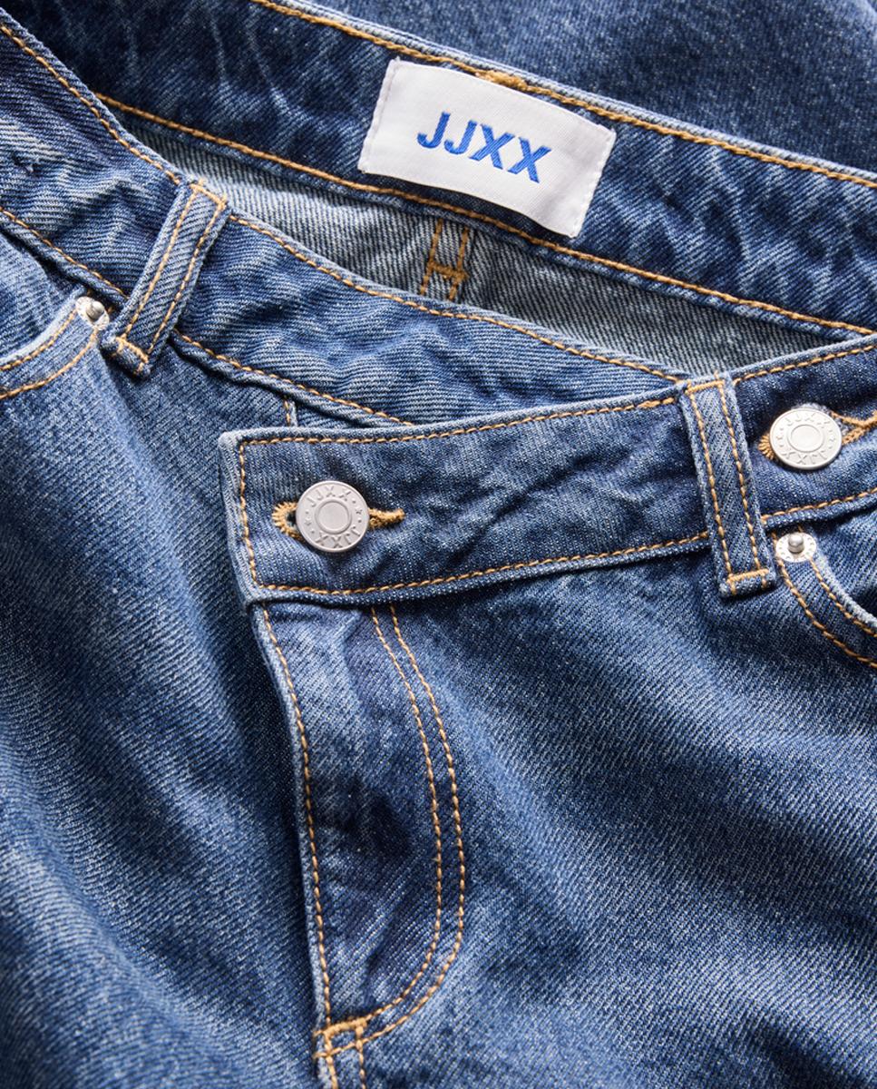 Jeans Tóquio largas com cintura subida Azul-8