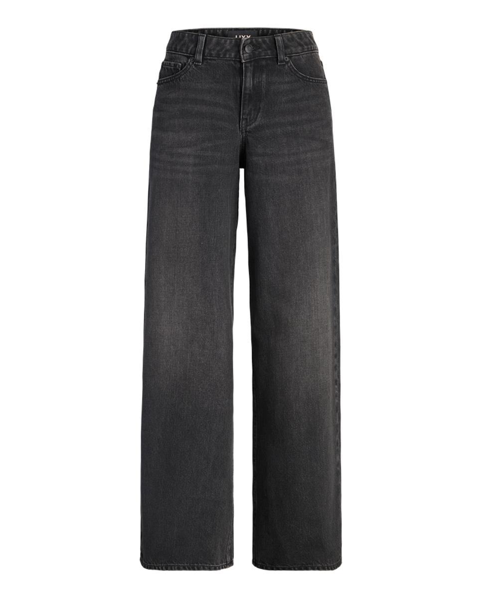 Jeans Oslo Largas com Cintura Média Preto-6