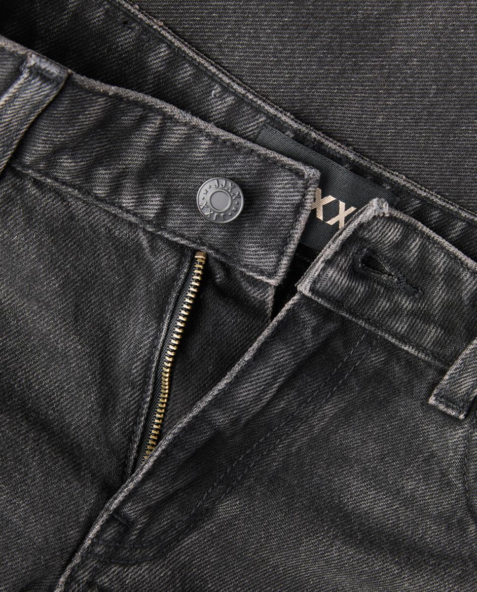 Jeans Oslo Largas com Cintura Média Preto-8