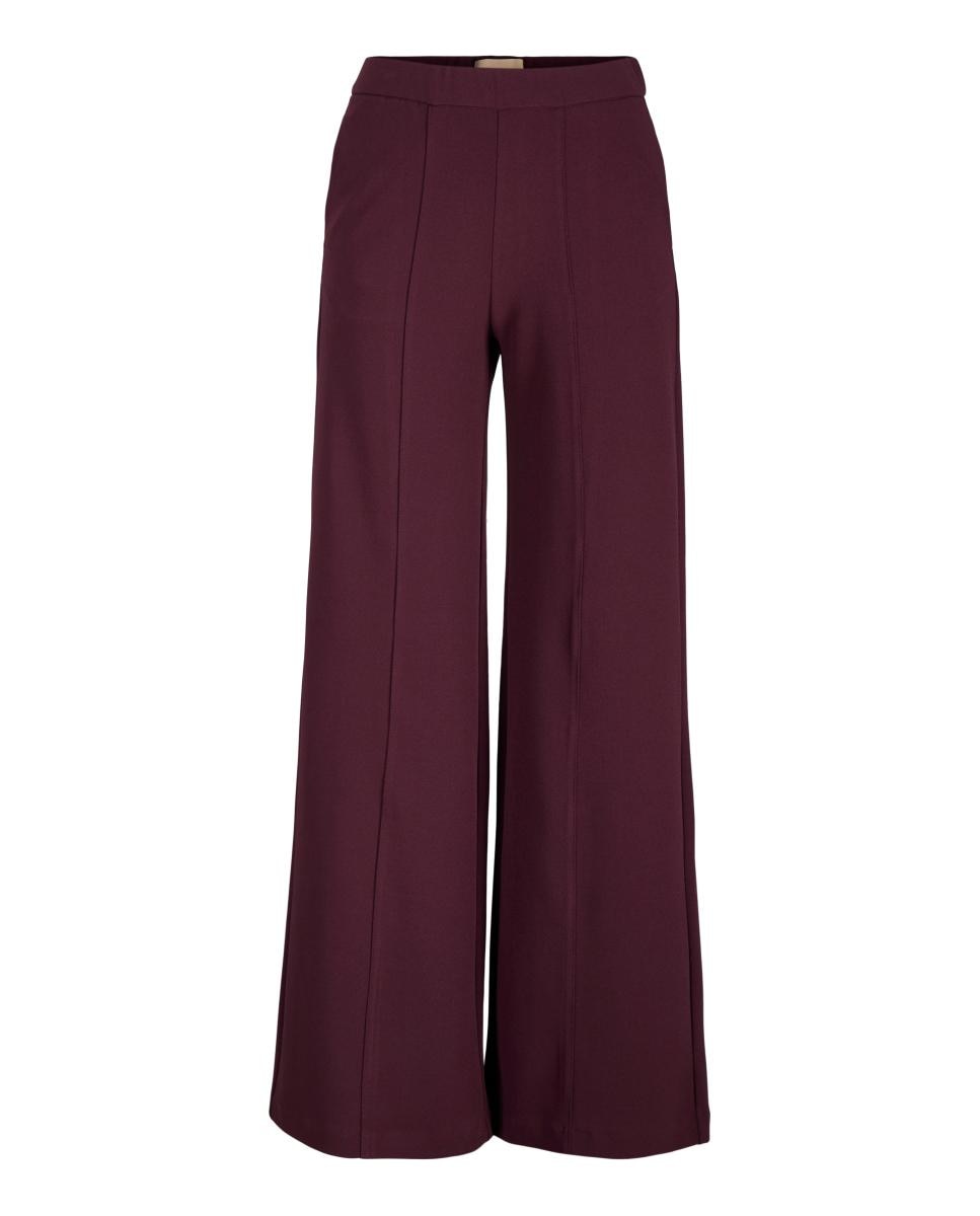 Pantalón de mujer pierna ancha - Jack & Jones - Rojo Granate Rojo Granate-5