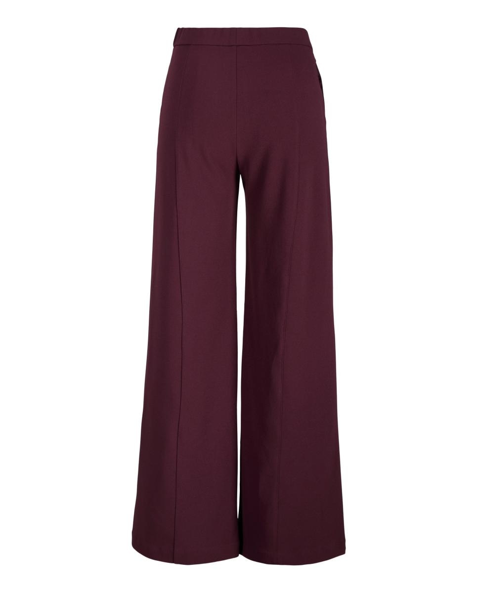 Pantalón de mujer pierna ancha - Jack & Jones - Rojo Granate Rojo Granate-6