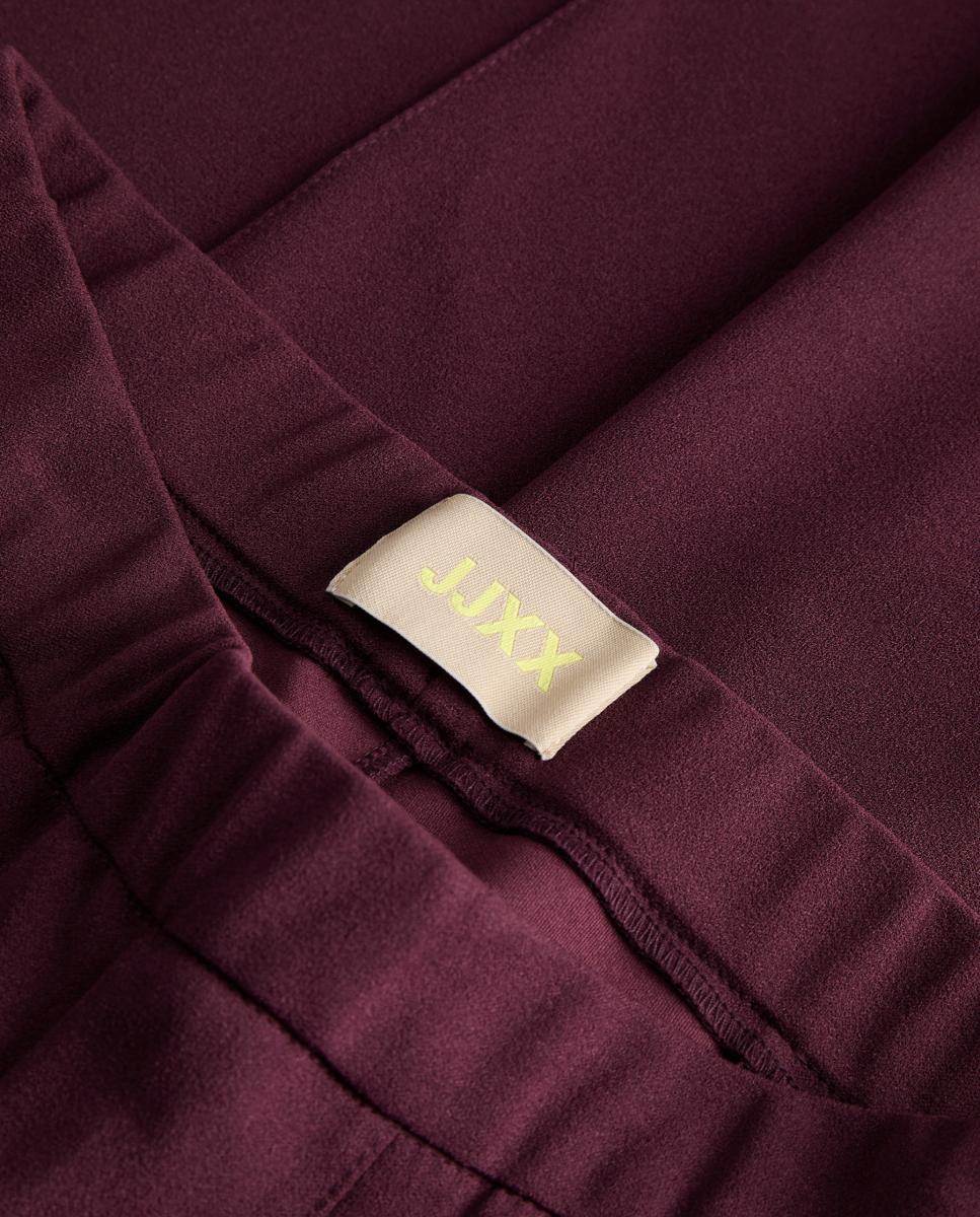Pantalón de mujer pierna ancha - Jack & Jones - Rojo Granate Rojo Granate-8