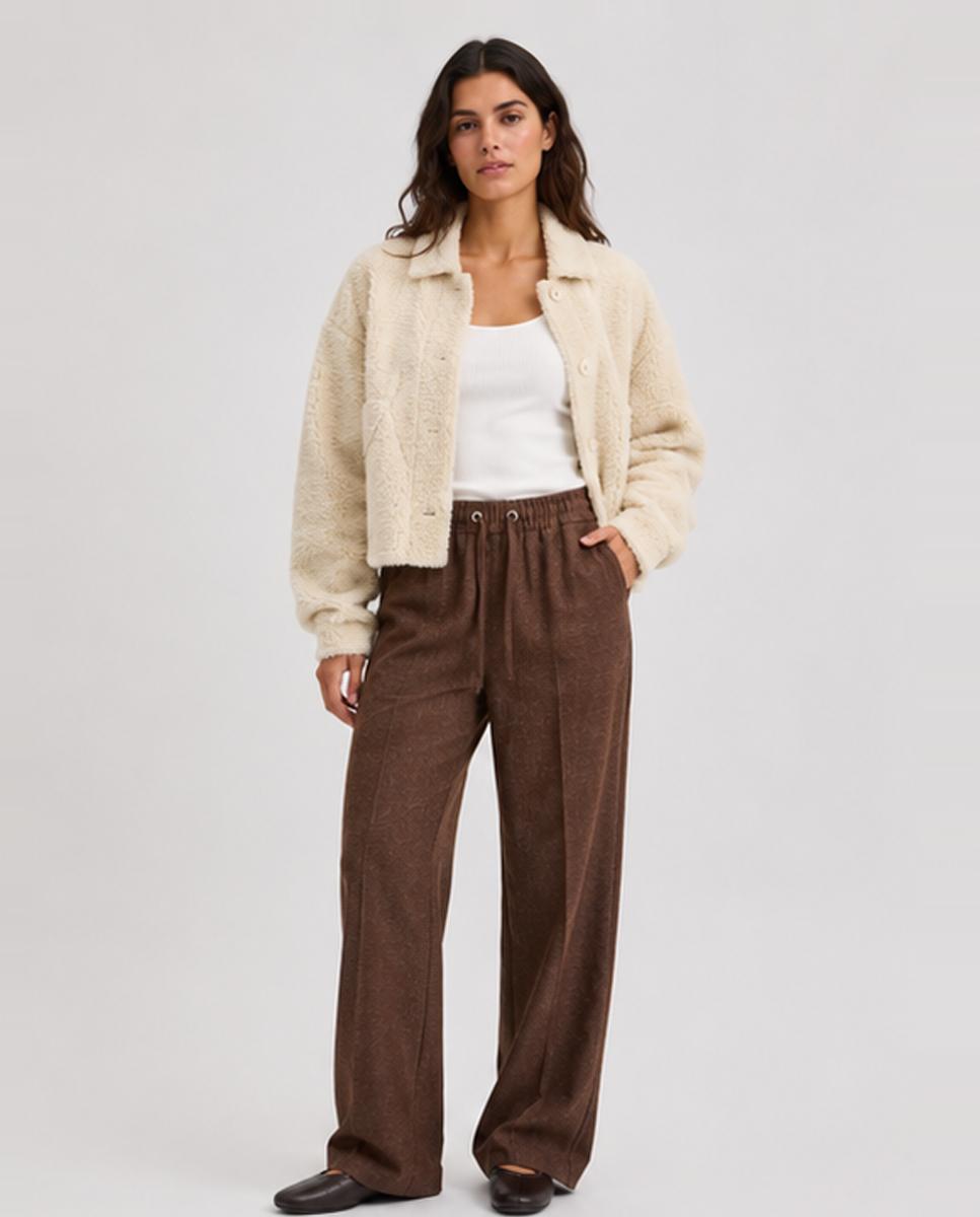 Imagen 0 de Pantalón de mujer largo Marrón