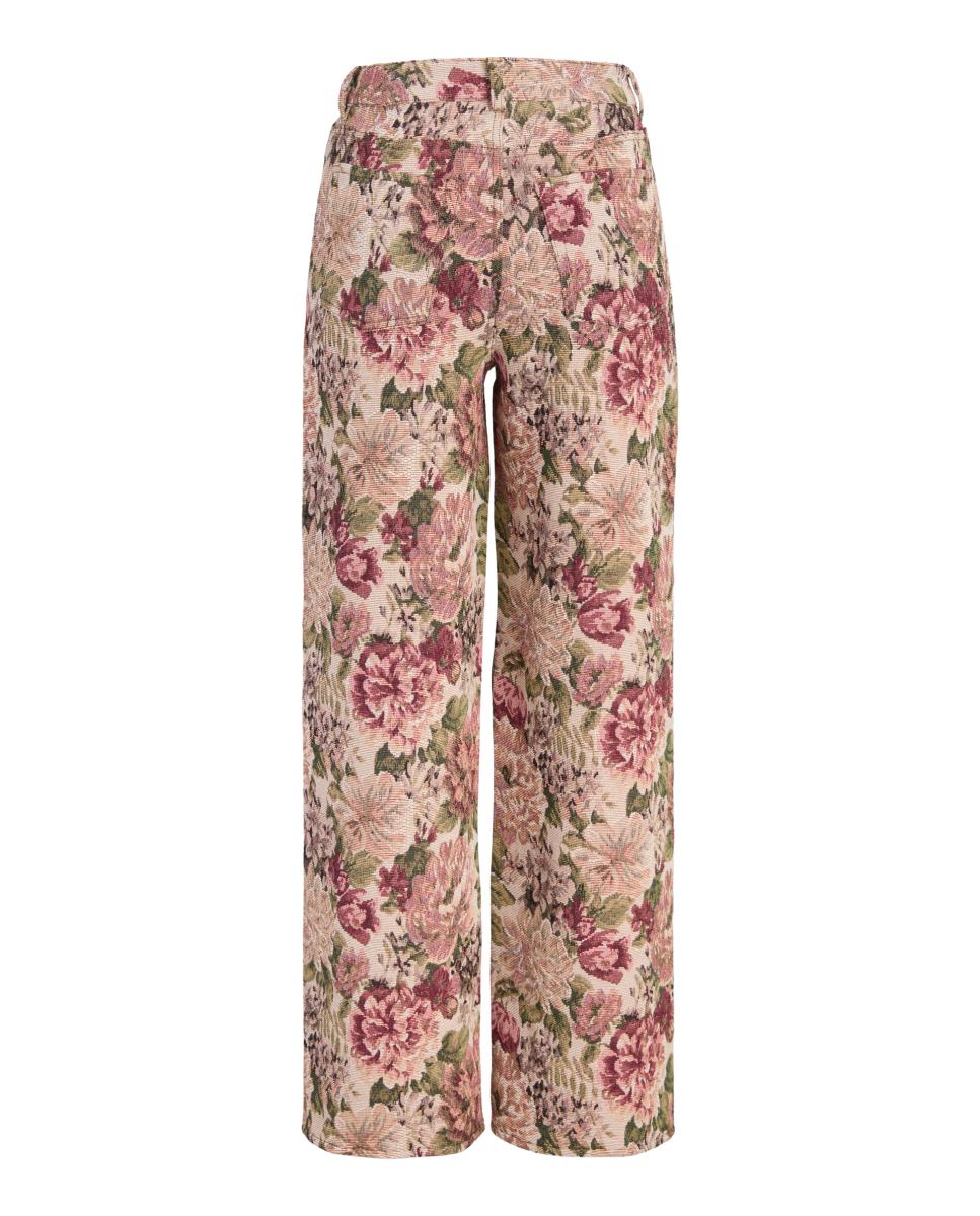Pantalón de mujer wide leg tejido jacquard - Jack & Jones - Rosa claro Rosa claro-7