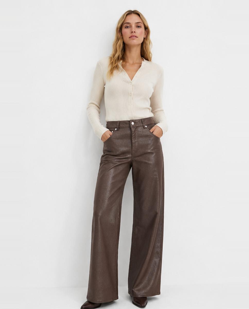 Imagen 0 de Pantalón de mujer largo Marrón