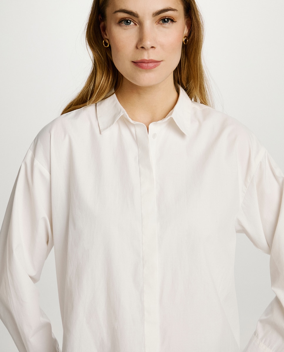 Camisa de popelín de mujer - Jack & Jones - Blanco Blanco-2