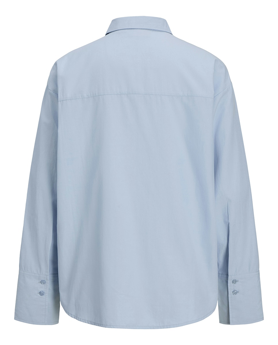 Camisa de popelín de mujer - Jack & Jones - Azul claro Azul claro-5