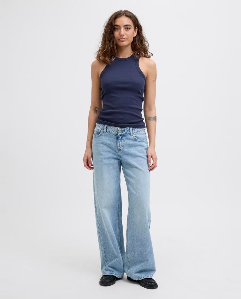 Top Canelado com Gola Halter Azul-marinho-2
