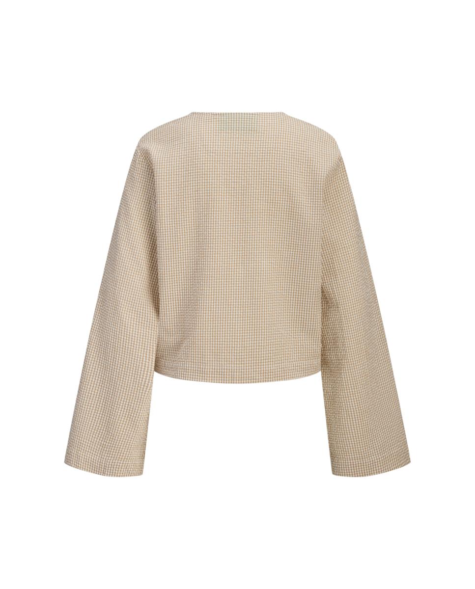 Blusa Estampada com Laços Castanho-2