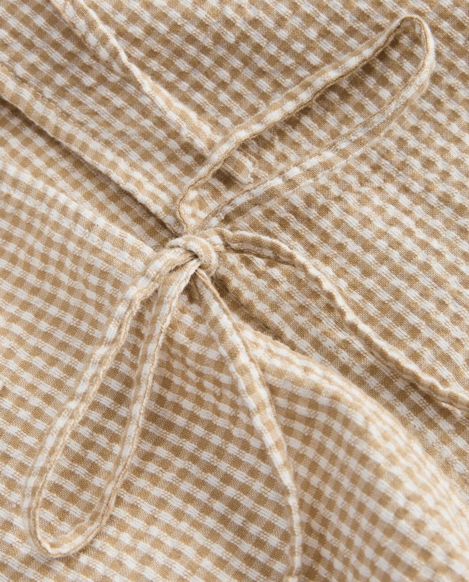 Blusa Estampada com Laços Castanho-3