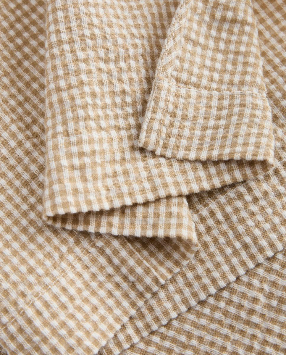 Blusa Estampada com Laços Castanho-4