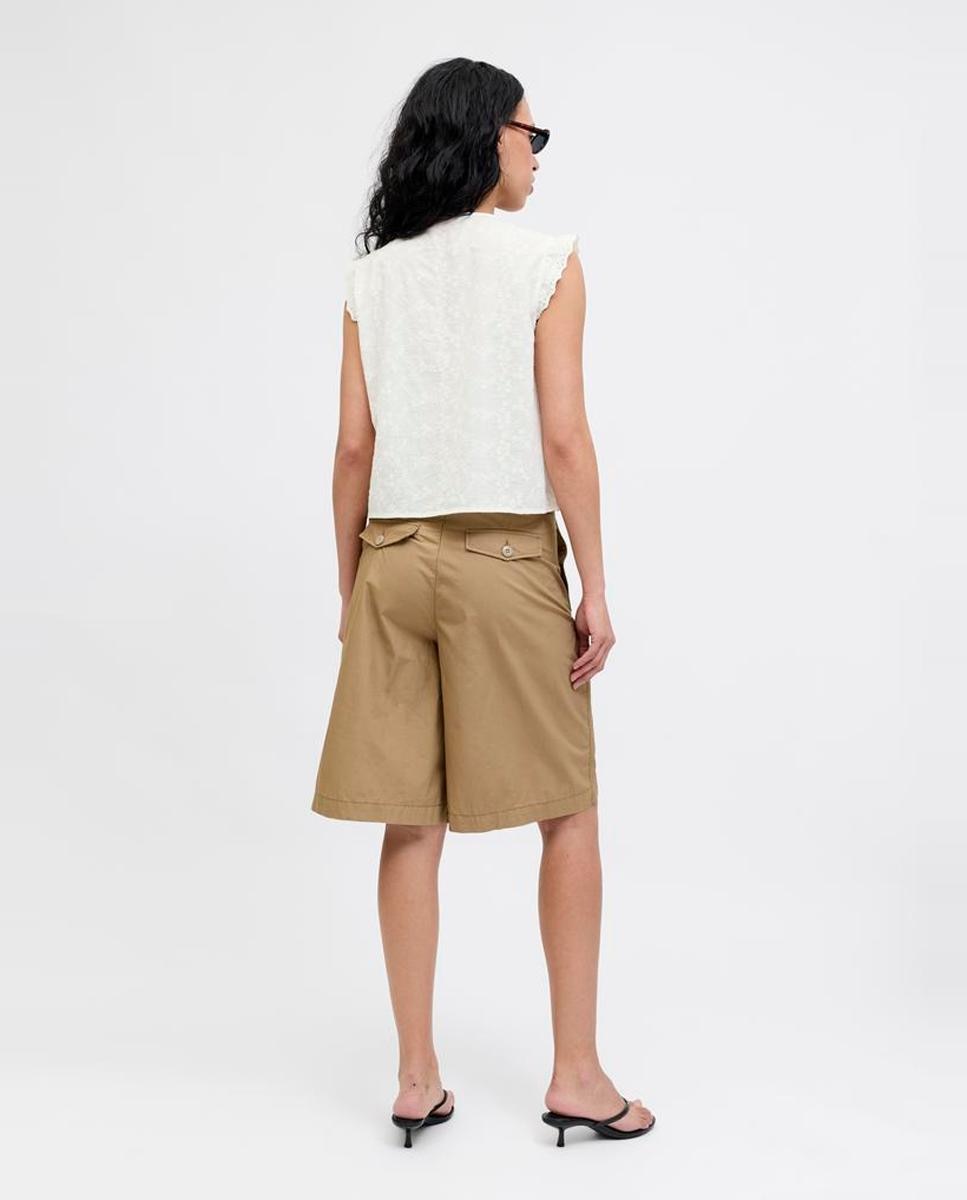 Top de mujer bordado sin mangas - Jack & Jones - Blanco Blanco-2