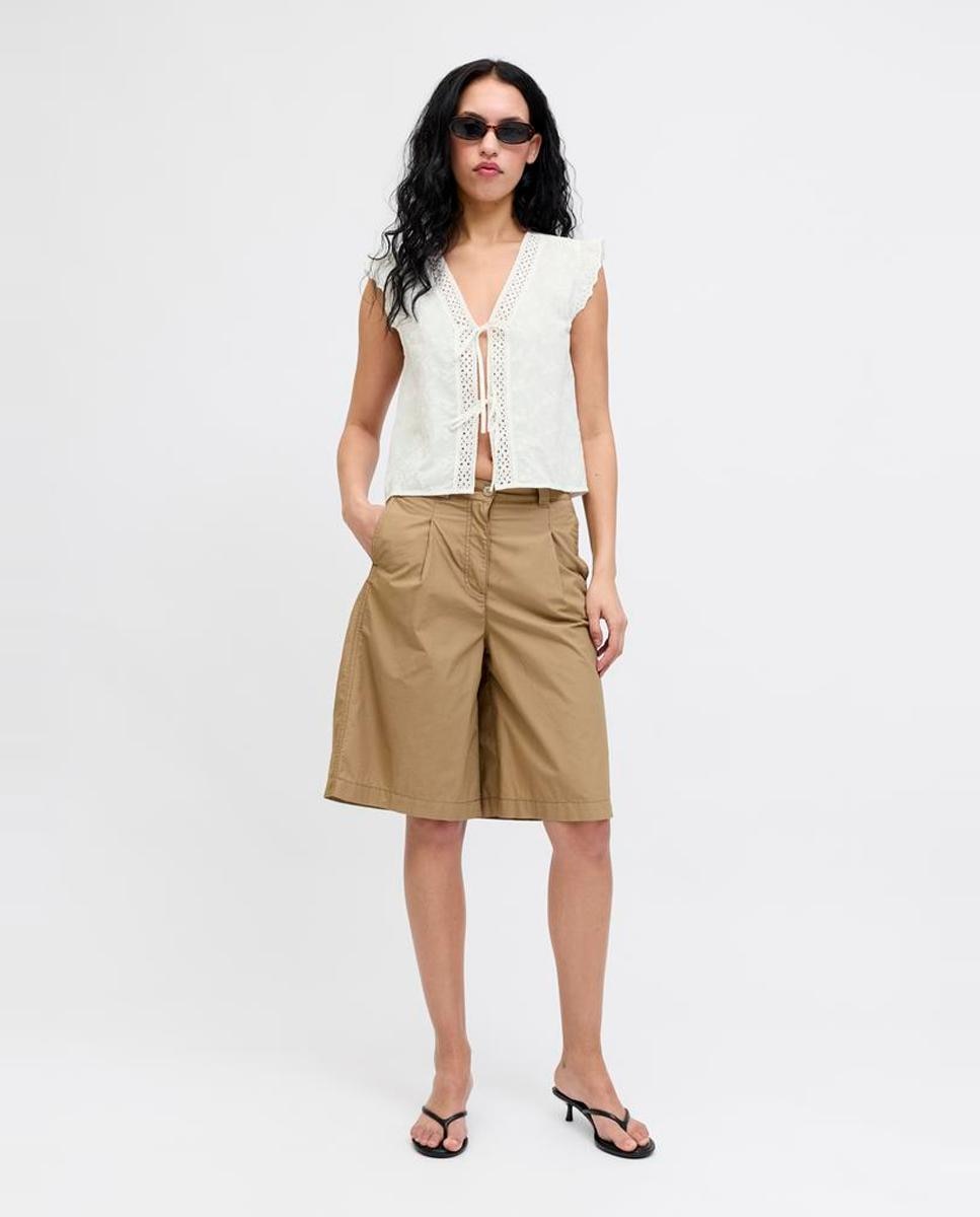 Top de mujer bordado sin mangas - Jack & Jones - Blanco Blanco-8