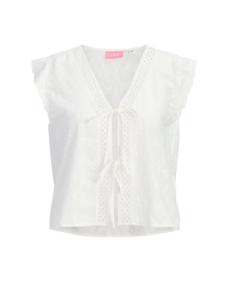 Top de mujer bordado sin mangas - Jack & Jones - Blanco Blanco-4