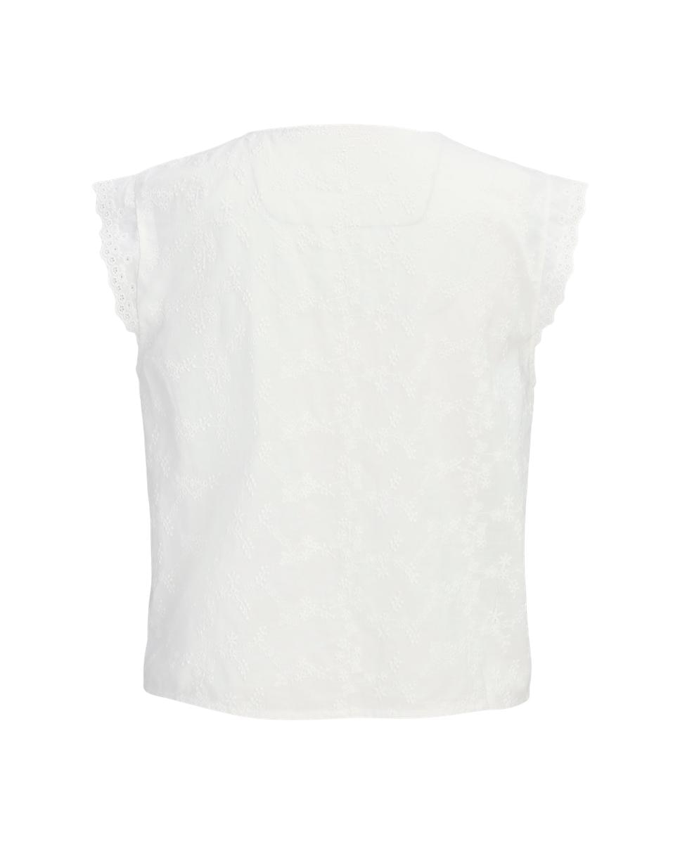 Top de mujer bordado sin mangas - Jack & Jones - Blanco Blanco-5