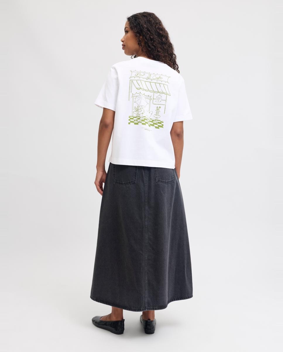 T-shirt com Estampado Traseiro Verde-3