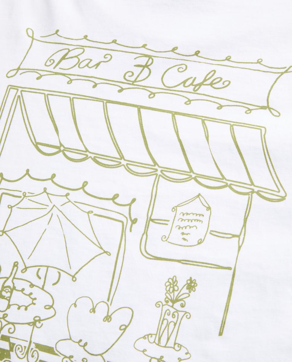 T-shirt com Estampado Traseiro Verde-7