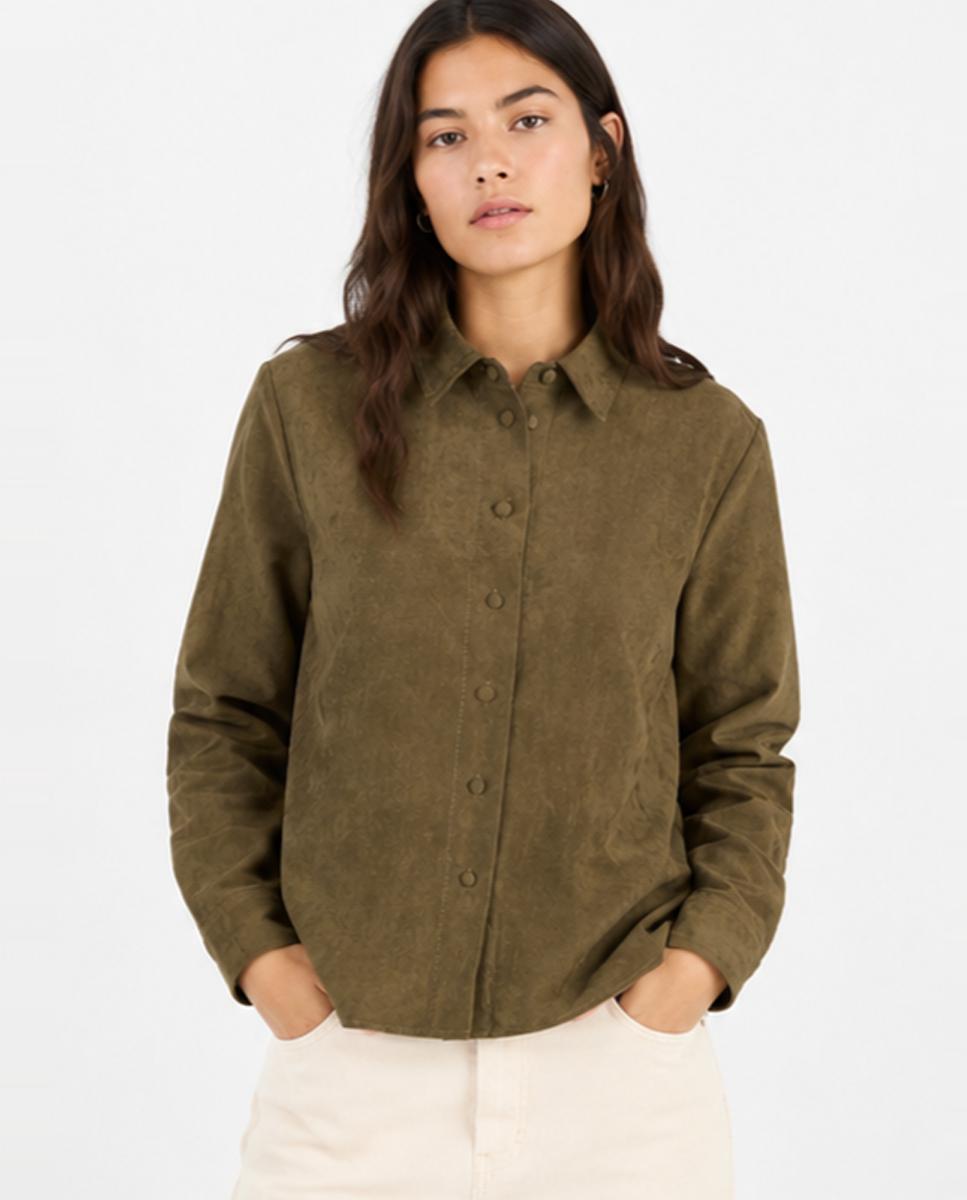 Imagen 0 de Camisa de mujer manga larga Kaki