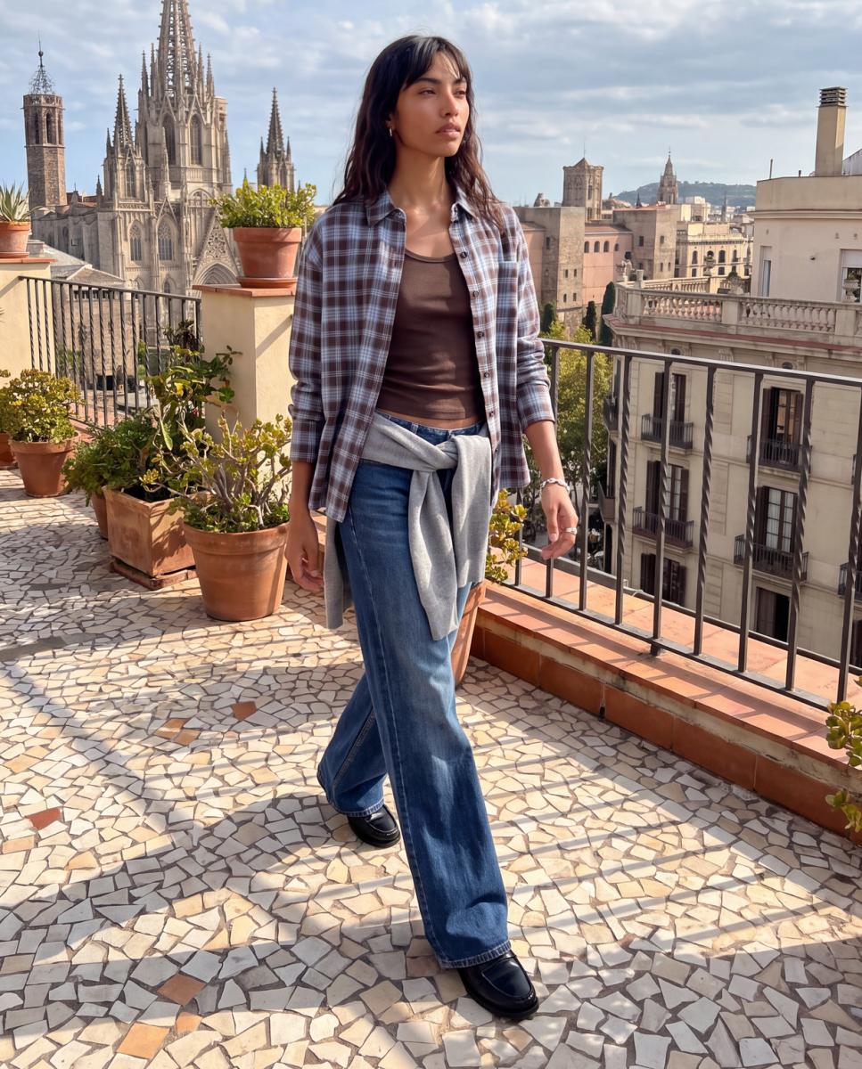 Imagen 4 de Camisa de mujer - Jack & Jones - Marrón Marrón