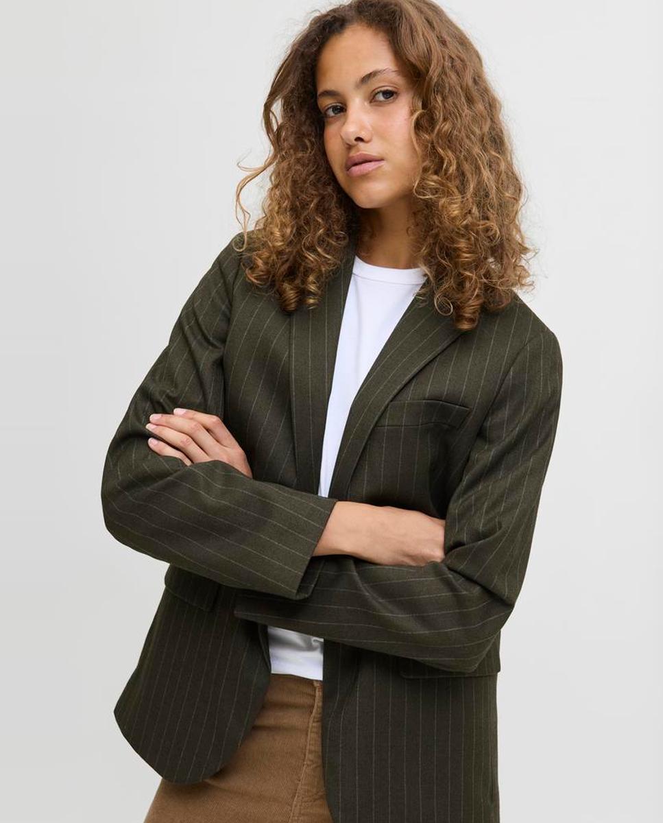 Blazer com Risca Diplomática Castanho-escuro-3