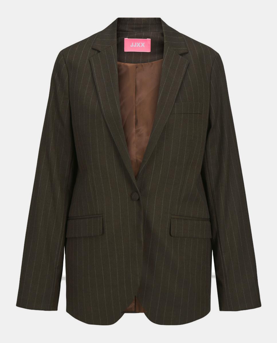 Blazer com Risca Diplomática Castanho-escuro-4