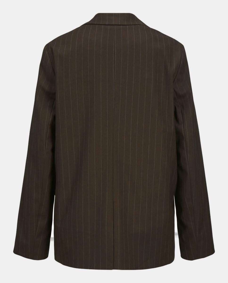 Blazer com Risca Diplomática Castanho-escuro-5