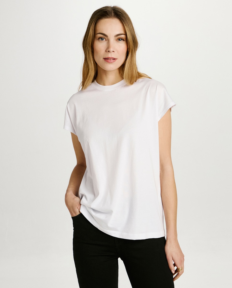 Jack & Jones - Camiseta de mujer oversize y manga corta.
