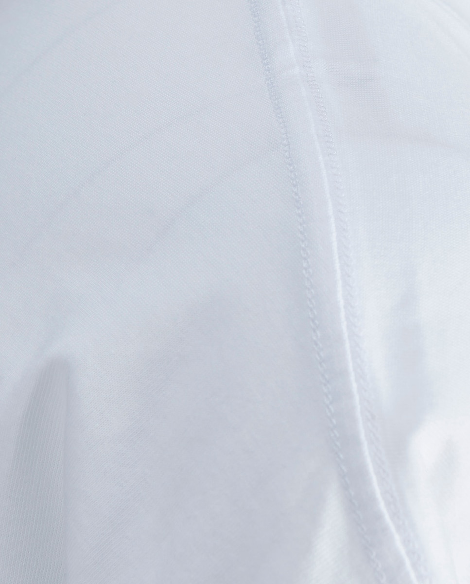 T-shirt oversize com manga curta Branco-4