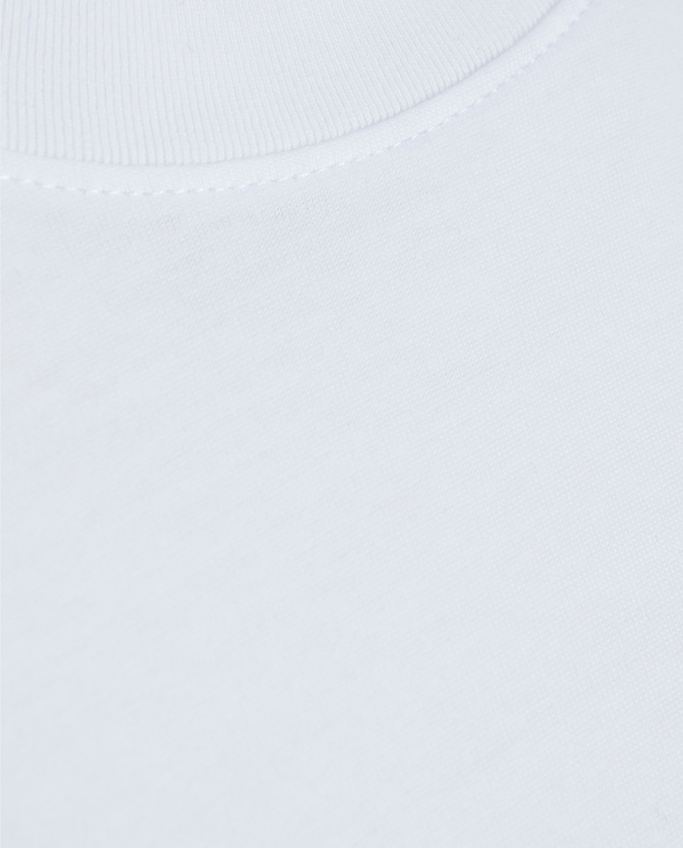 T-shirt oversize com manga curta Branco-5