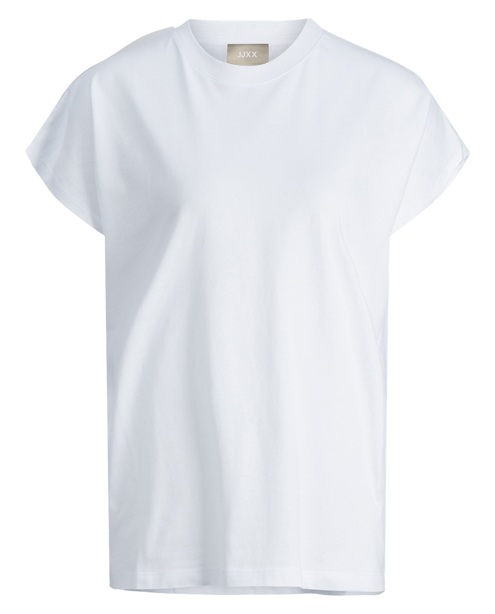 T-shirt oversize com manga curta Branco-6