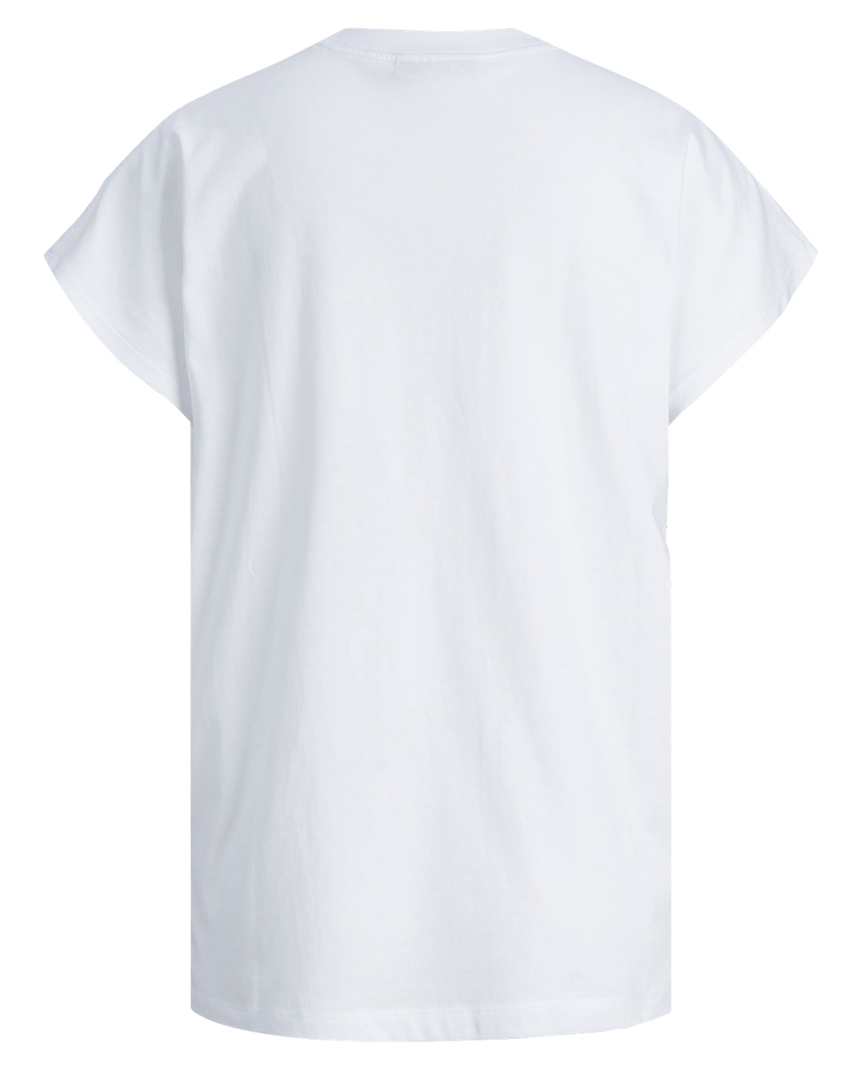 T-shirt oversize com manga curta Branco-7